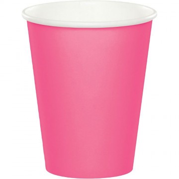 Vasos rosa fucsia / 8 uds