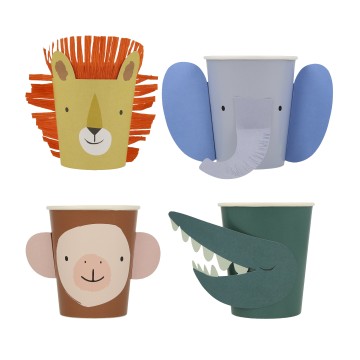 Vasos animales / 8 uds